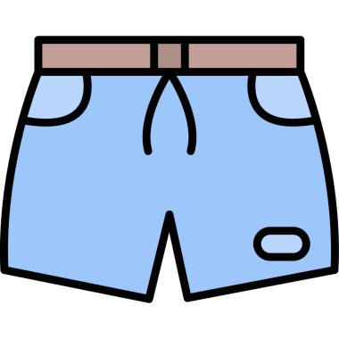 Şort. Web simgesi basit illüstrasyon