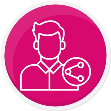 iş adamı simgesi arka planda izole edilmiş trend düz stil