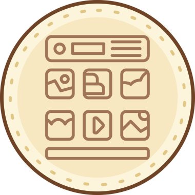 tarayıcı web simgesi basit illüstrasyon