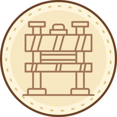 Tahta bir sandalyenin vektör çizimi