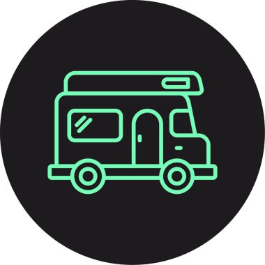 Bir kamyon simgesinin vektör çizimi