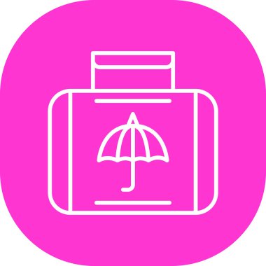 Şemsiye. Web simgesi basit illüstrasyon