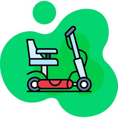 Tekerlekli sandalye modern simge, vektör illüstrasyonu