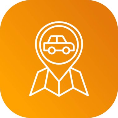 araba simgesi soyut bir grupta izole edildi