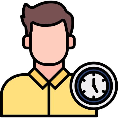 Saat. vektör simgesi basit resimleme