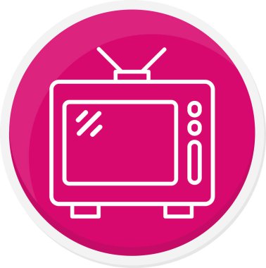 Moda tarzında izole edilmiş televizyon simgesi