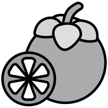 meyve ikonu vektör illüstrasyonu