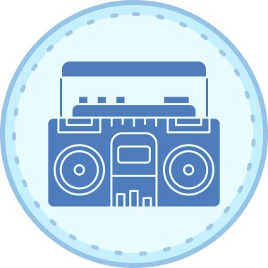 Mavi bir simgenin vektör illüstrasyonu