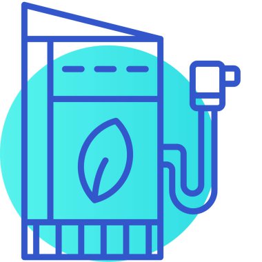 Benzin pompası ikonu. Web için yakıt pompası vektör simgelerinin özet çizimi