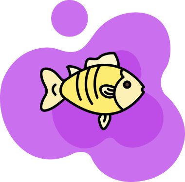 Balık ikonu. vektör illüstrasyonu