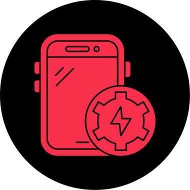 Cep telefonu simgesinin vektör illüstrasyonu