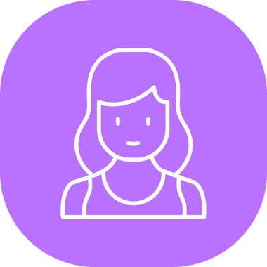 kadın simge vektör illüstrasyonu