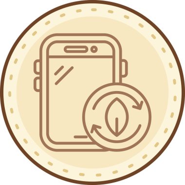 cep telefonu simgesi, basit vektör illüstrasyonu