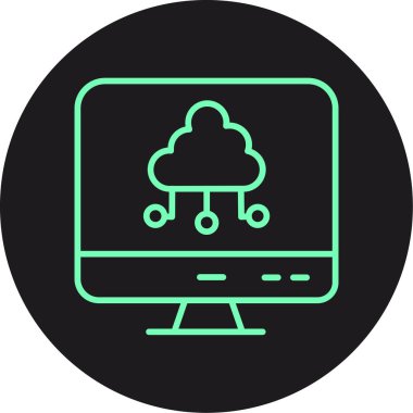 cloud computing icon isolated on abstract backgroun