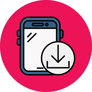 Akıllı telefon. Web simgesi basit illüstrasyon