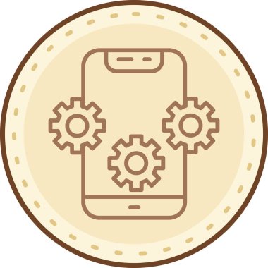 Teçhizat Web simgesi basit illüstrasyon