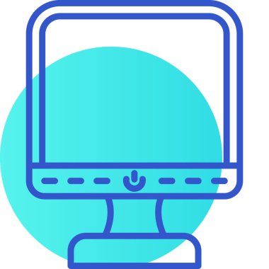 Bilgisayar. Web simgesi basit illüstrasyon