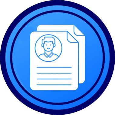 Mavi klasör simgesi olan bir adamın vektör illüstrasyonu