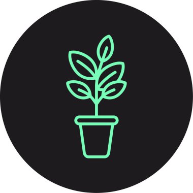 bitki simgesi soyut bir grupta izole edildi