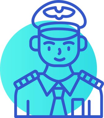 pilot. Web simgesi basit illüstrasyon