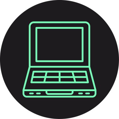 dizüstü bilgisayar simgesi, vektör illüstrasyonu