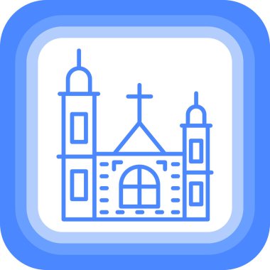 Kiliseye. Web simgesi vektör illüstrasyonu