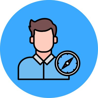 Bir adamın vektör illüstrasyonu