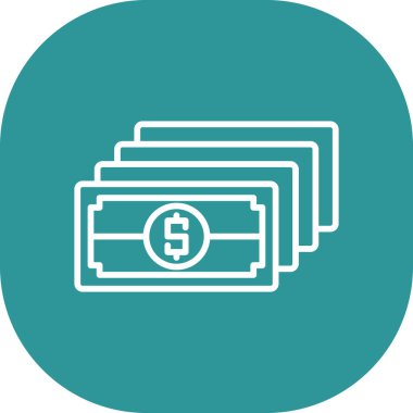 Para ikonu. düz vektör illüstrasyonu 10 birim