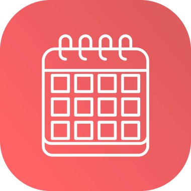 Takvim simgesi, vektör çizimi