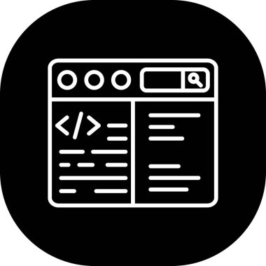 Kodlama geliştirme sembolü vektör illüstrasyonu