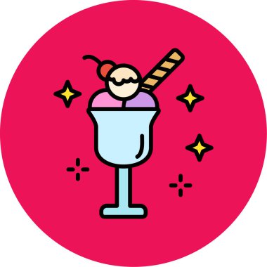 dondurma simgesi vektör ana hatları sembolü