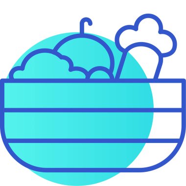 Sepet meyve ikonu - taslak biçiminde