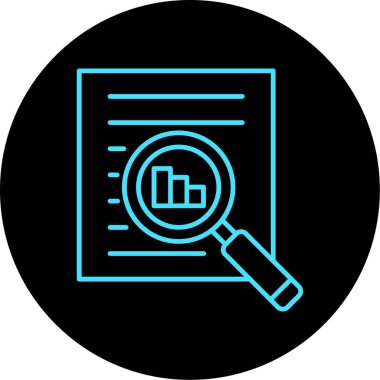 Analizler. Web simgesi basit illüstrasyon