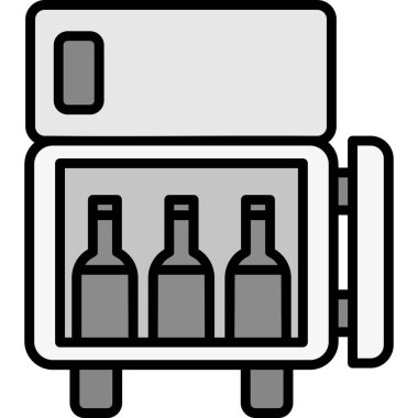 Bira şişesi ikon vektör illüstrasyonu