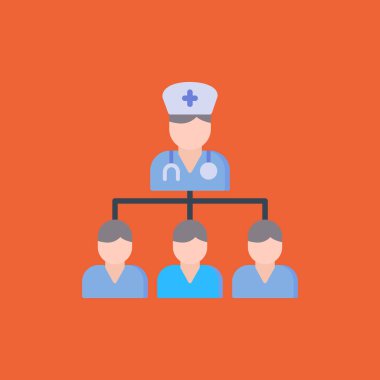 tıbbi personel simgesi düz tasarım.