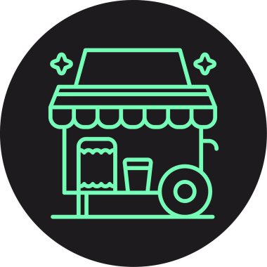 El arabası. Web simgesi basit illüstrasyon