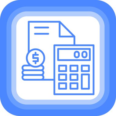 muhasebe hesap makinesi hesaplama simgesi - taslak biçimi