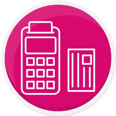 Hesap makinesi. Web simgesi basit illüstrasyon