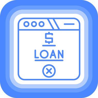 Banka kredisi web simgesi basit vektörü