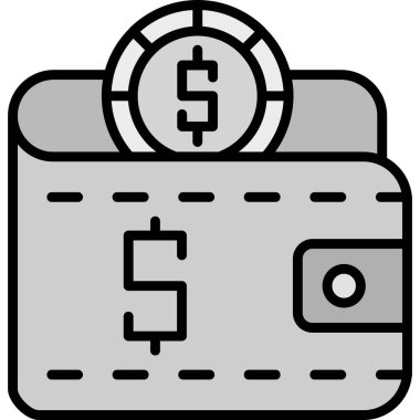 Para için. Web simgesi basit illüstrasyon