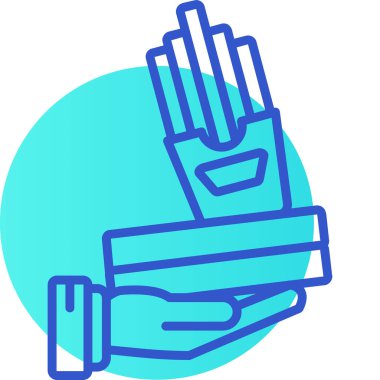 eldiven simgesi vektör illüstrasyonu