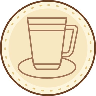 Kahve fincanı. Web simgesi basit tasarım