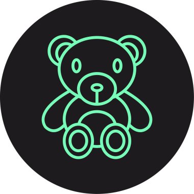 güzel ayı başı çizgisi vektör simgesi