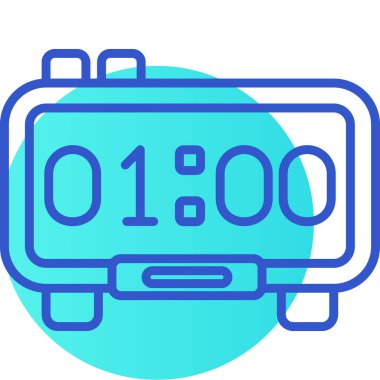 Saat. Web simgesi basit illüstrasyon