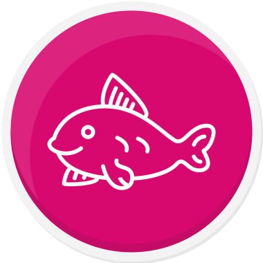 Balık. Web simgesi basit illüstrasyon