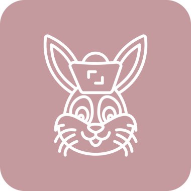rabbit web icon vector illustration