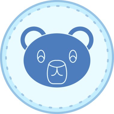 Ayı simgesi vektör illüstrasyonu