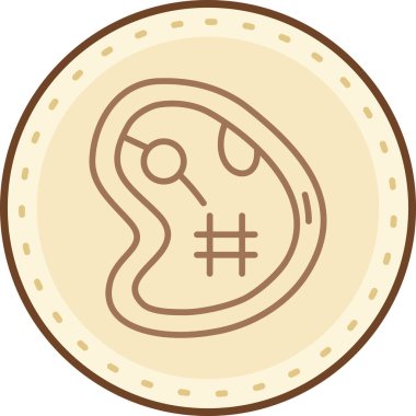 Modern simge gıdalarının vektör illüstrasyonu