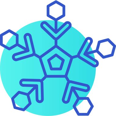 Molekül. Web simgesi basit illüstrasyon