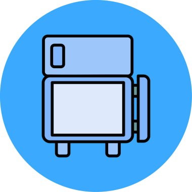 Bir kitabın mavi ve beyaz ikonunun vektör çizimi